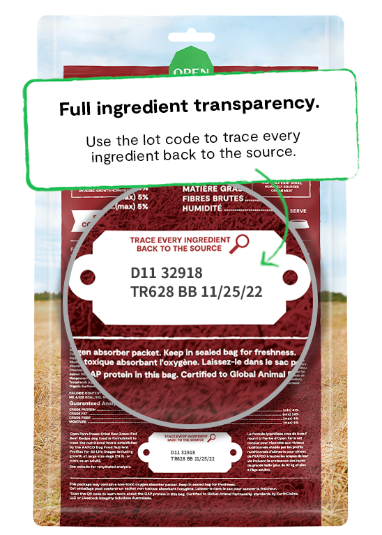 Open Farm Grass-Fed Beef Freeze Dried Raw Patties for Dogs