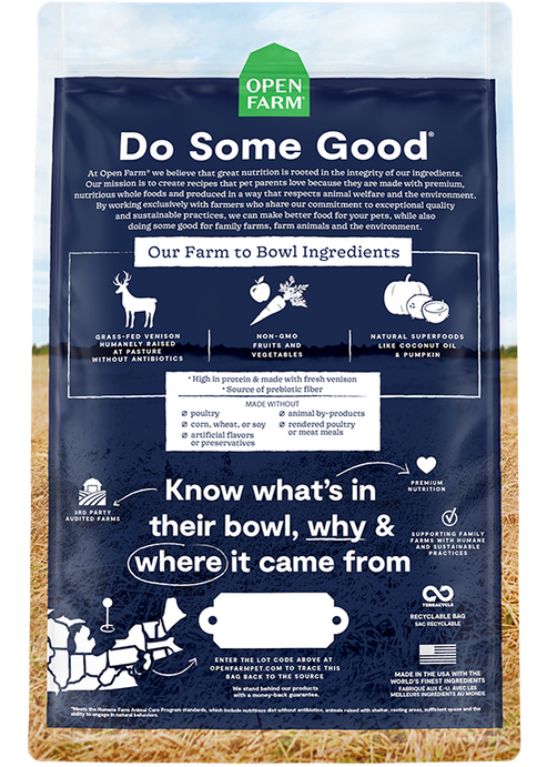 Open Farm New Zealand Venison Grain-Free Dry Dog Food