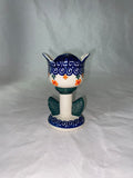 Orange Daisy Tulip Candle Holder - Pattern Orange Daisy