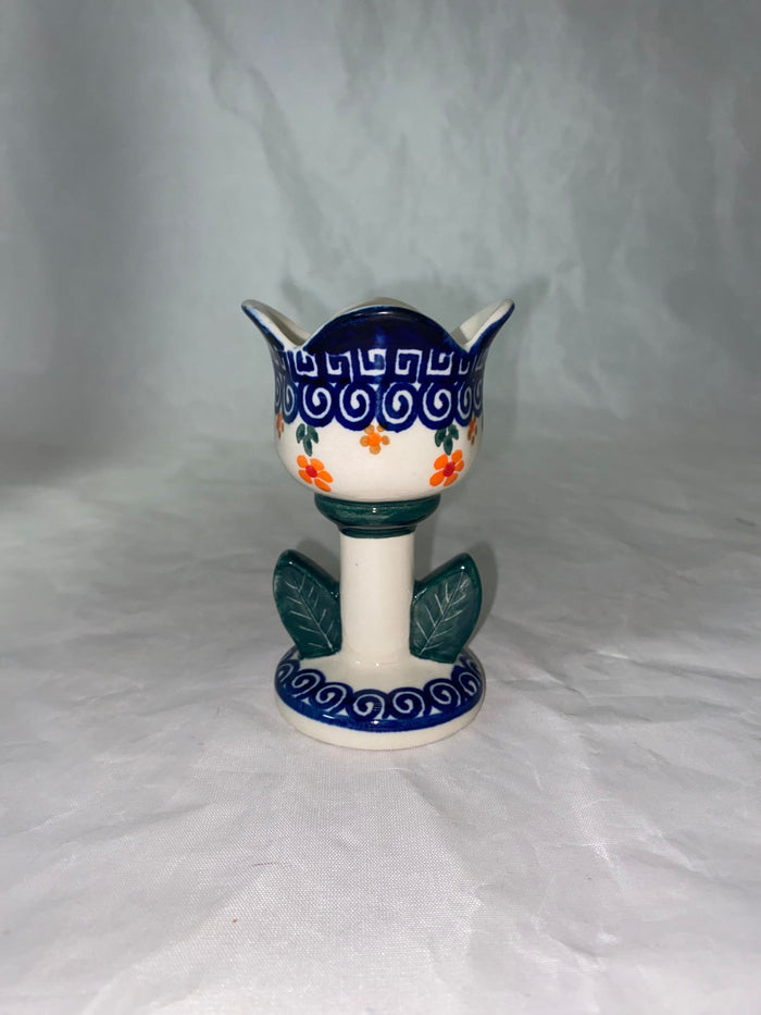 Orange Daisy Tulip Candle Holder - Pattern Orange Daisy