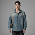 Chemise denim lavé oversize unisexe - Koreanxwear - Taille M