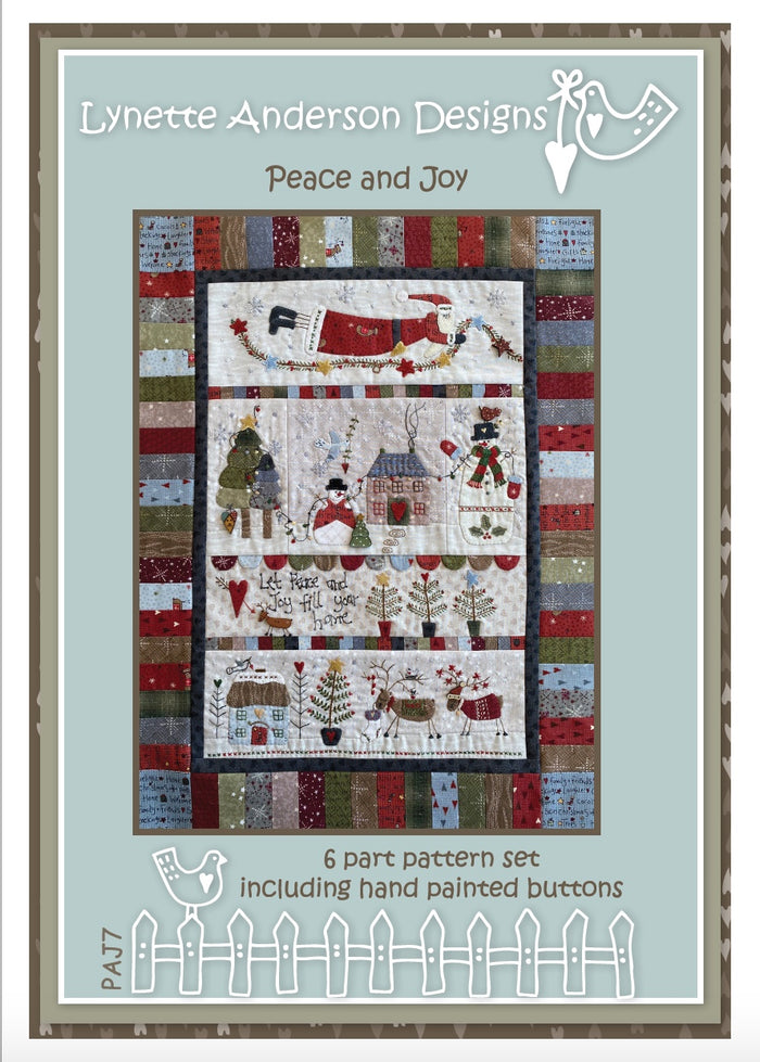 Peace and Joy - Pattern Set with Hand Painted Buttons