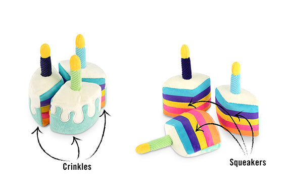 P.L.A.Y.  Party Time Bone-appetite Cake Dog Toy