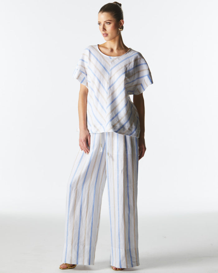 Poolside Boxy Top (Stripe)