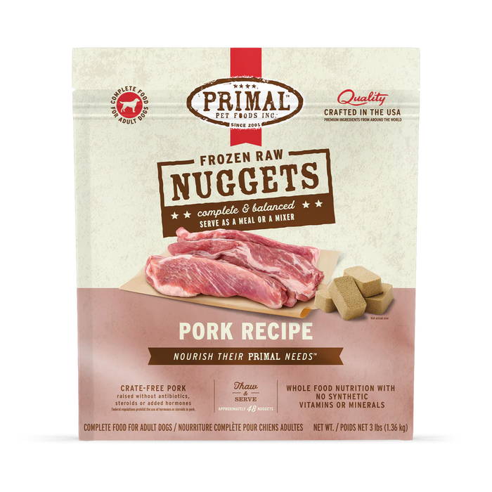 Primal Pet Foods Primal Frozen Raw Nuggets Pork Recipe