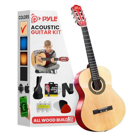 Pyle 30” Classical Acoustic 6 String Linden Traditional Style Guitar