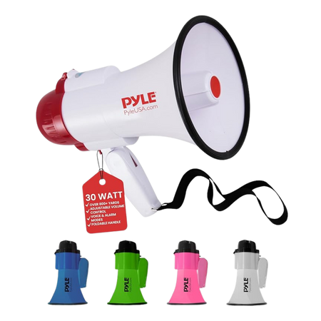 Pyle Lightweight 30-Watt Megaphone Bullhorn Speaker