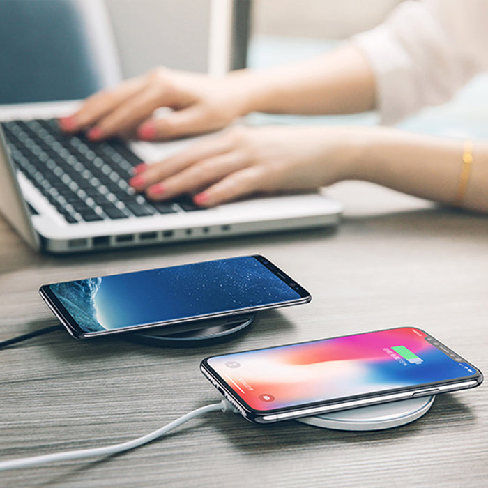 Qi Fast Wireless Charger Charging Pad For iPhone X 8 Plus & Galaxy S9 S8 Note 8