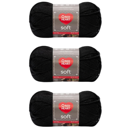 Red Heart Soft Black Yarn