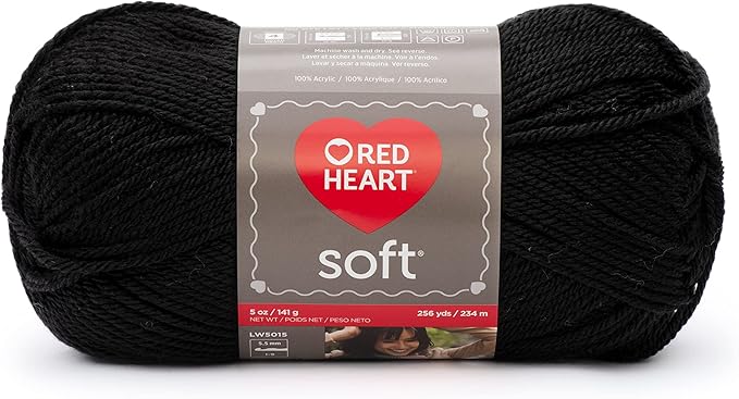 Red Heart Soft Black Yarn
