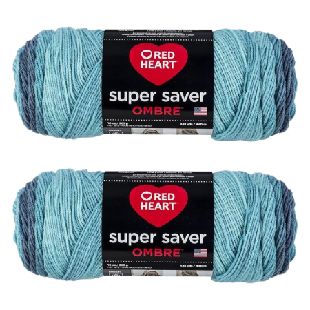 Red Heart Super Saver Jumbo Blue Tiful Ombre Yarn