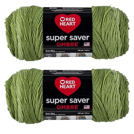 Red Heart Super Saver Jumbo Green Apple Ombre Yarn
