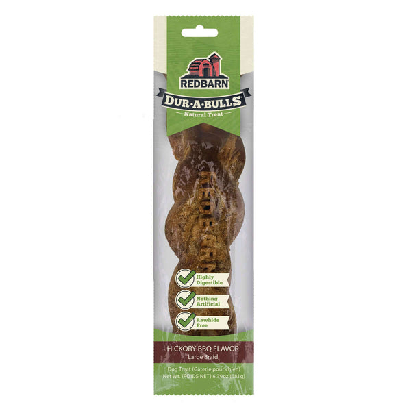 Redbarn Pet Products Dur-A-Bulls Braid Dog Treats