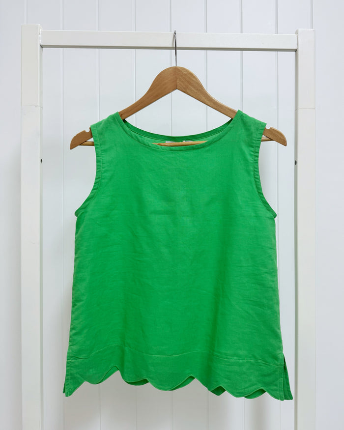 Roma Top (Green Linen)