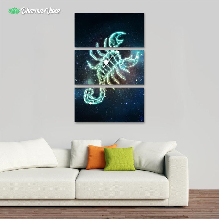 Scorpio Zodiac by McAshe 3-Piece Canvas