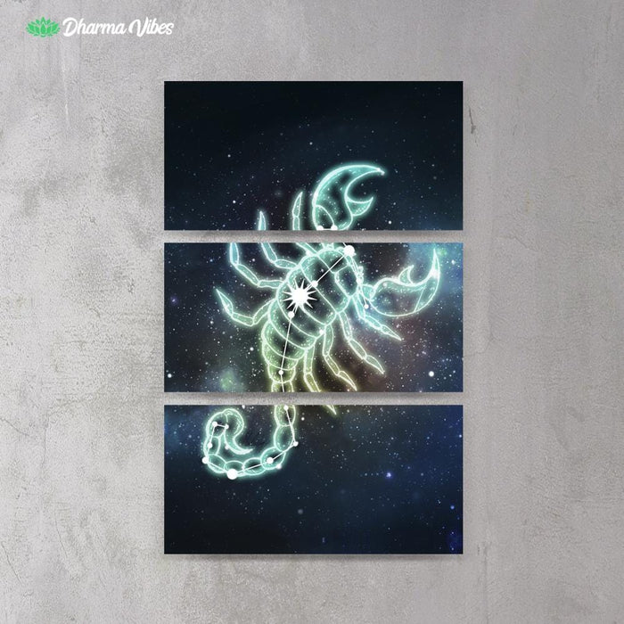Scorpio Zodiac by McAshe 3-Piece Canvas