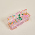 Shape Up Claw Clip Mahjong Pink