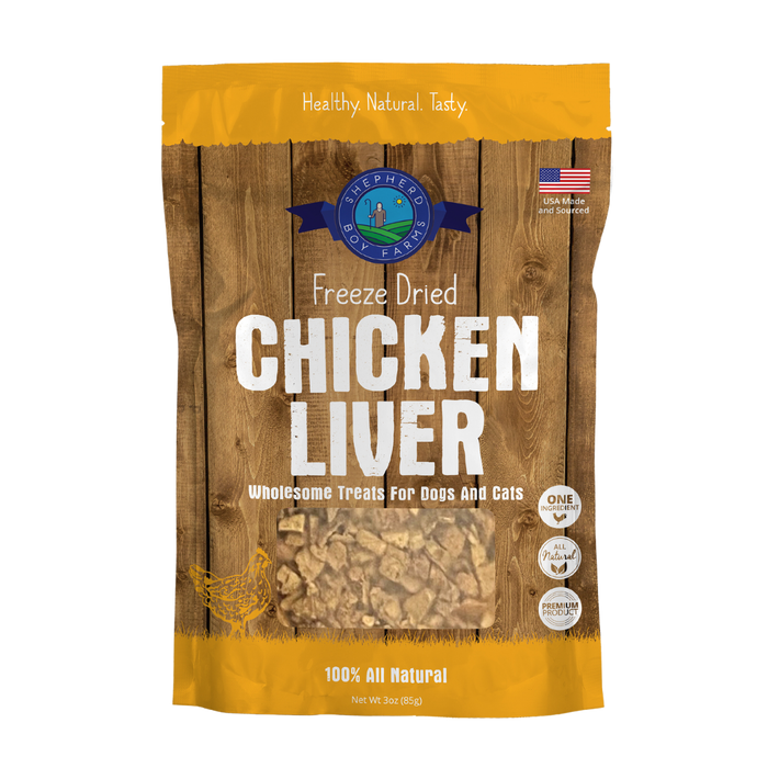 Shepherd Boy Farms Chicken Liver Raw, Freeze Dried Dog Treats