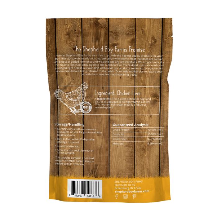 Shepherd Boy Farms Freeze Dried Chicken Liver Treats