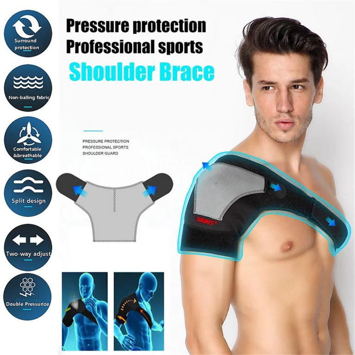Shoulder Support Adjustable Shoulder Wrap Belt Band Gym Sport Brace for Right Shoulder