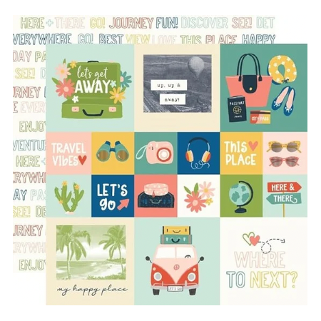 Simple Stories Pack Your Bags Double-Sided Cardstock