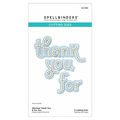 Spellbinders Stitched Thank You & for You Etched Dies, Metal