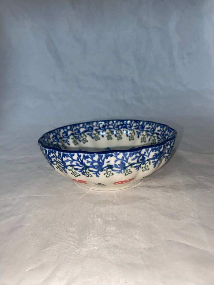 Spring Gnome Sm. Scalloped Bowl - Shape 023 - Pattern Spring Gnome