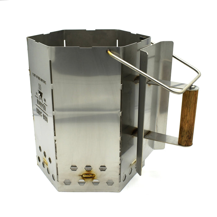 CLD Fabrication heavy duty extra large stainless charcoal chimney starter – 304SS, product shot
