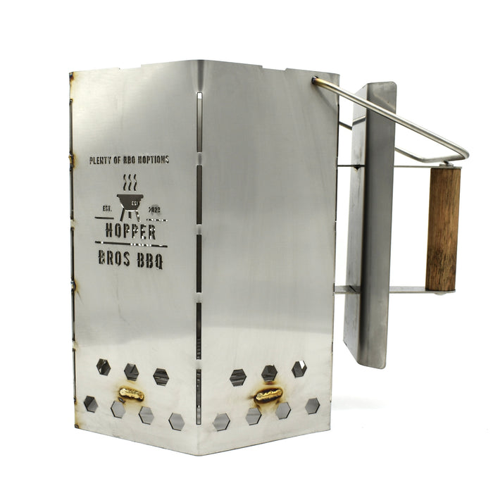 CLD Fabrication heavy duty XL stainless charcoal chimney starter – alternative to Pyralit ignition unit