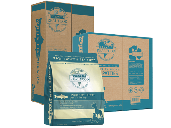 Steve's Real Food White Fish Recipe Frozen Raw Dog Food