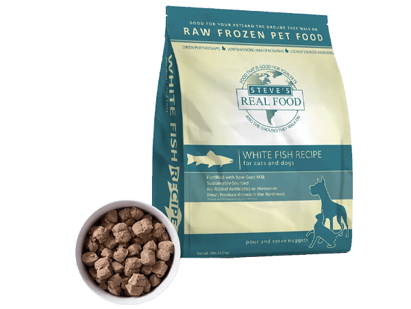 Steve's Real Food White Fish Recipe Frozen Raw Dog Food