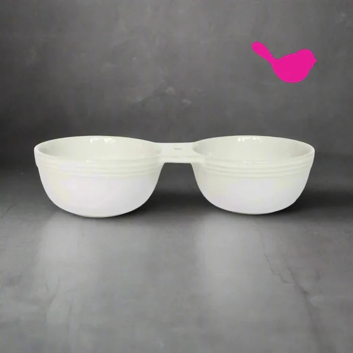 Stoneware- Pinstripes Double Dipper