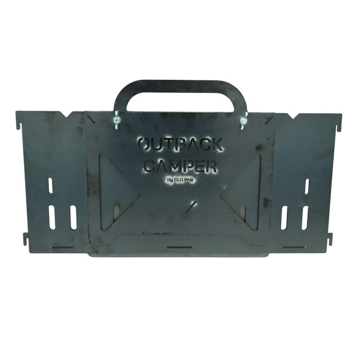 The Outback Camper Flat Pack Firepit and Grill