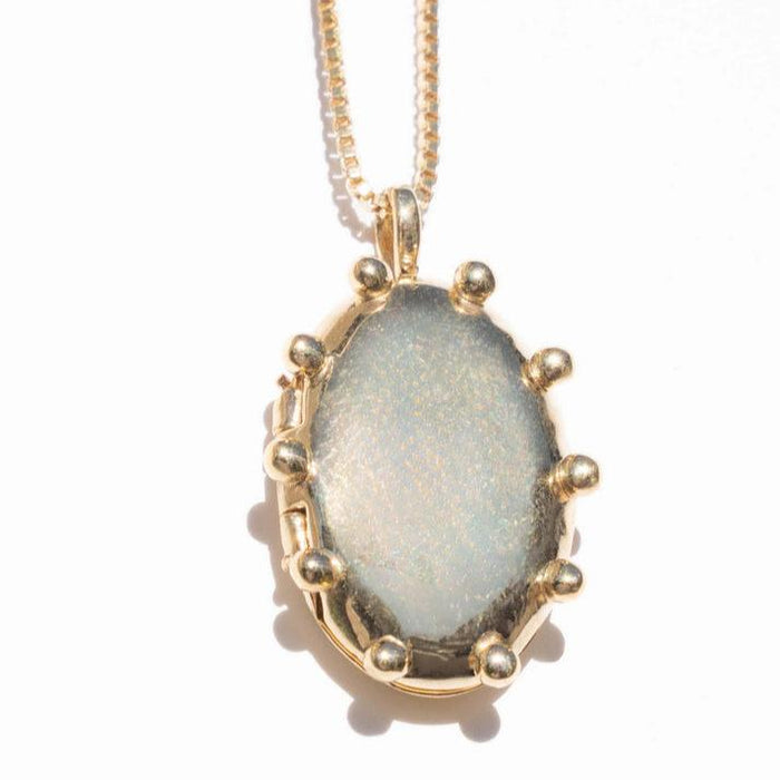 Organic Shaped Sun Locket Necklace by Moneh Brisel