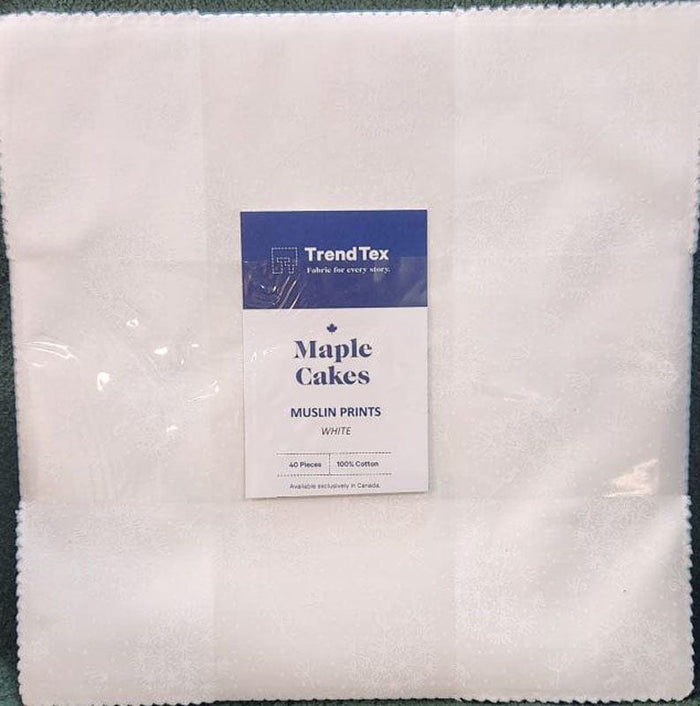 TrendTex Fabric Pre Cuts TrendTex Muslin Prints Maple Cake White - The Sewing Studio