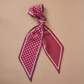 Twirl & Tie Scarf Gingham Burgundy