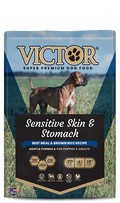 Victor Pet Sensitive Skin & Stomach Beef Meal & Brown Rice Recipe Dry Dog Food