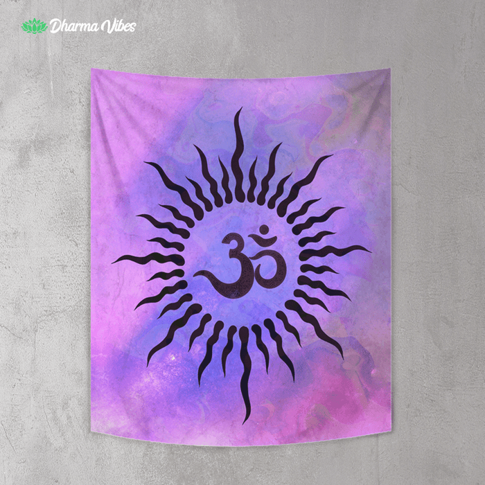 Violet Om rays by McAshe Tapestry