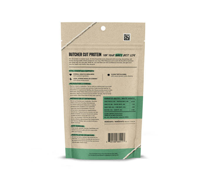 Vital Essentials Freeze Dried Raw Minnows Dog Treats