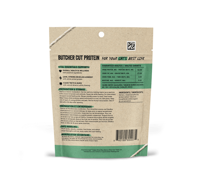 Vital Essentials Vital Cat Freeze Dried Grain Free Wild Alaskan Salmon Cat Treats