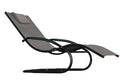 Wave Lounger - Aluminum- Black Chrome