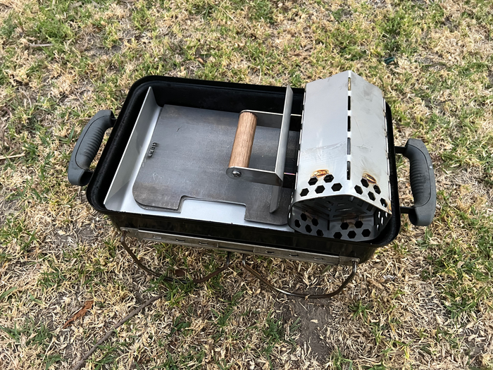 All parts shown inside a Weber GA with everything fit in the one package