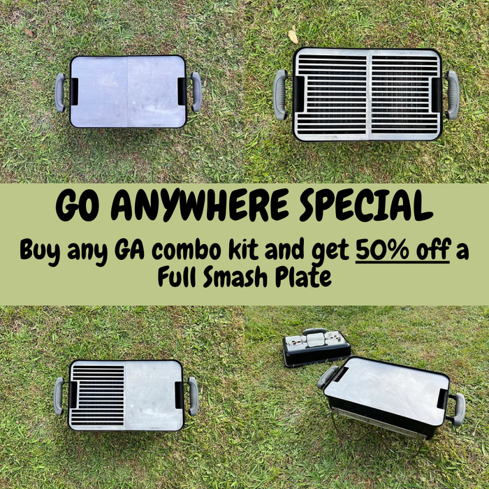 ad showing 50% discount on a Full smash plate with any bundle purchase