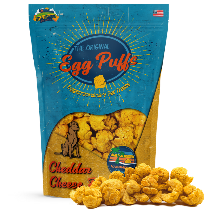Wild Meadow Farms Egg Puffs Cheddar Cheese Flavor Dog Treats