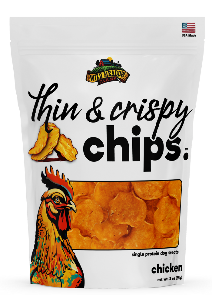 Wild Meadow Farms Thin & Crispy Chips - Chicken Dog Treats