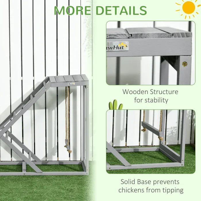 Wooden Chicken Coop Ladder With Swing Colin