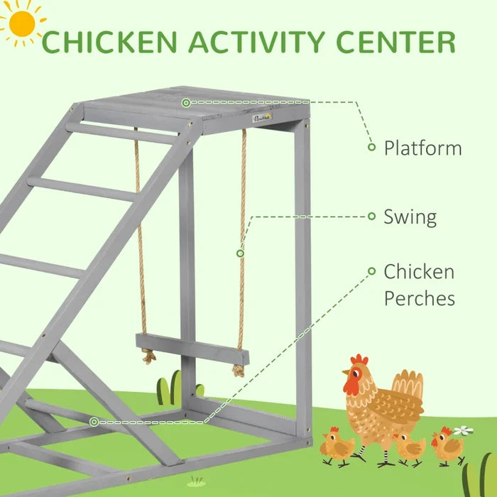 Wooden Chicken Coop Ladder With Swing Colin