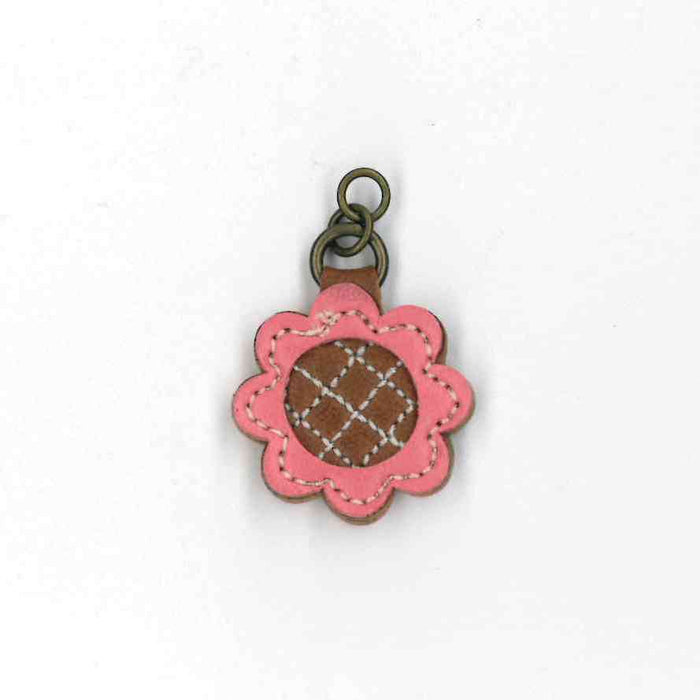 Zip Pull Large Hot Pink Flower
